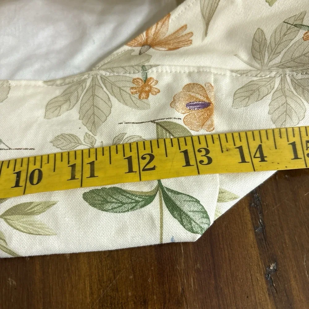 Longaberger Large Rectangle Storage Basket Liner Botanical Fields EUC